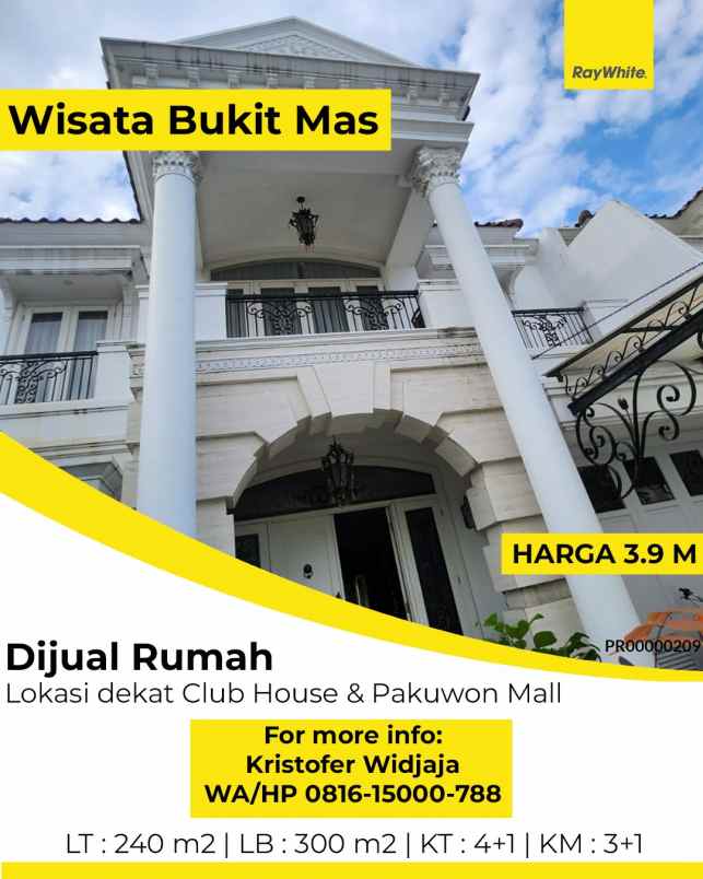 dijual rumah wisata bukit mas 1 cluster