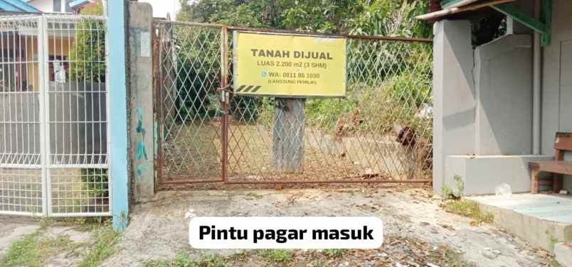 dijual tanah 2 200 m2 di jatiasih kota bekasi