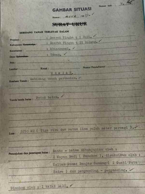 dijual tanah abiansemal