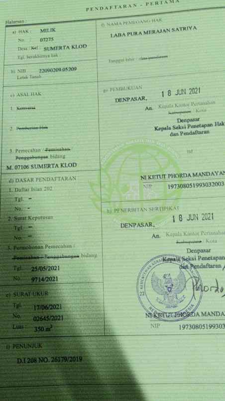 dijual tanah badak agung utara