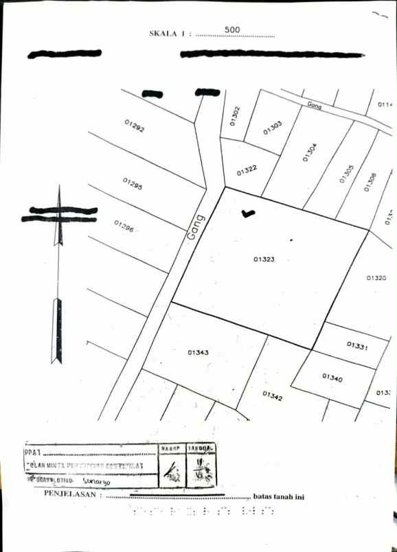 dijual tanah gang sirnaraga rt 03 rw 04