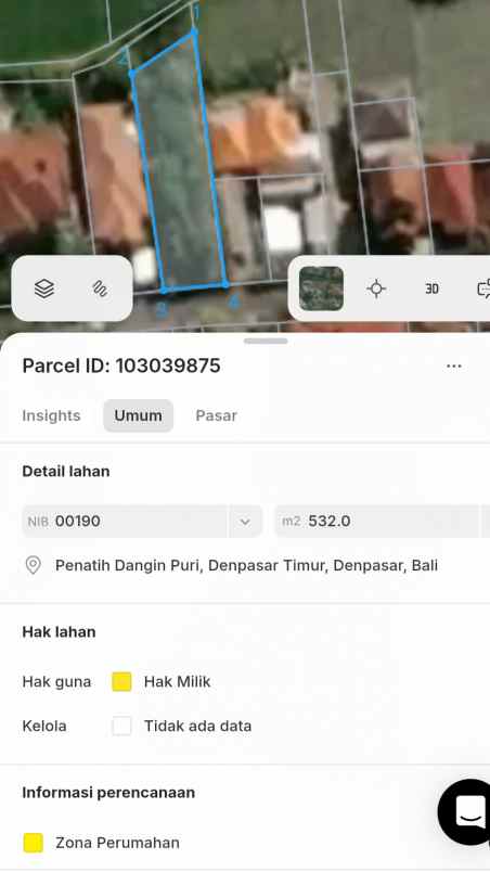 dijual tanah gatsu timur