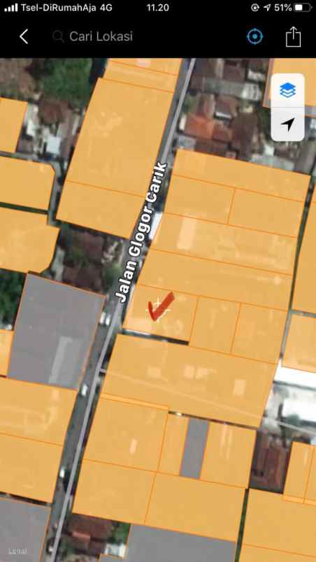 dijual tanah jalan glogor cari