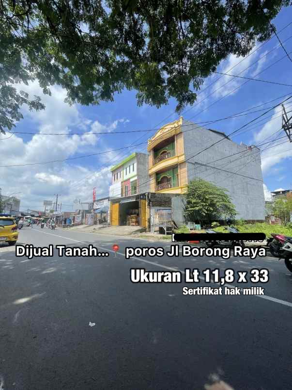 dijual tanah jl borong raya