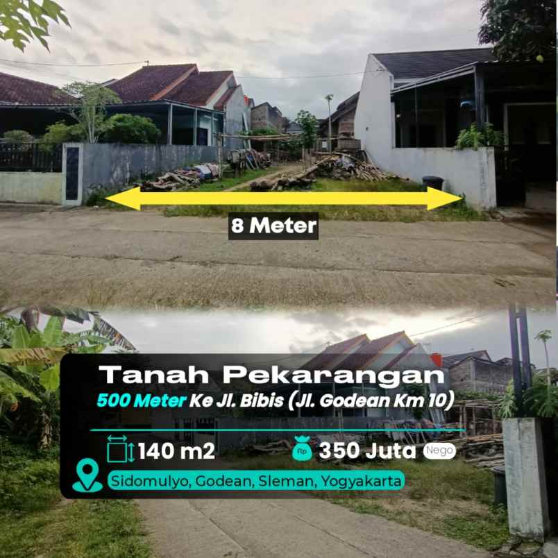dijual tanah jl godean km 10