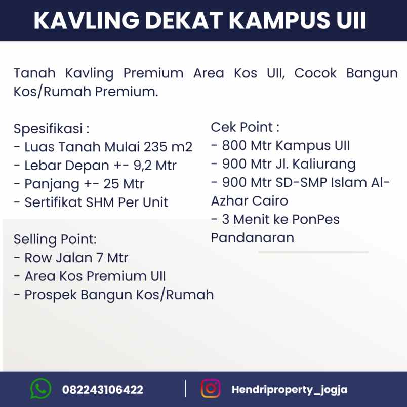 dijual tanah jl kaliurang