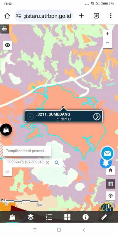dijual tanah jl kenanga kebon hui margajaya