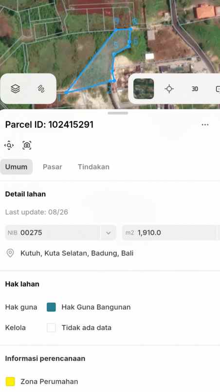 dijual tanah jl melasti ii