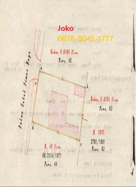 dijual tanah jl tebet timur raya