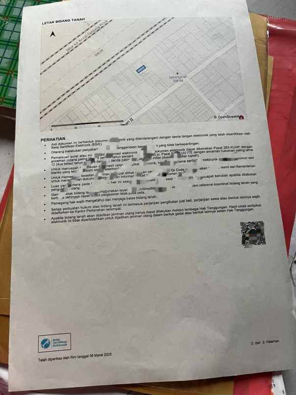 dijual tanah kampung bahari gang 1 tj