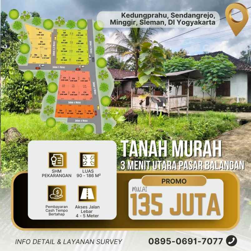 dijual tanah kedungprahu sendangrejo