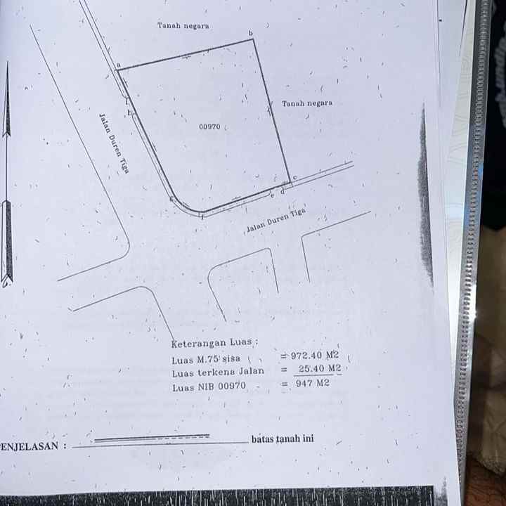 dijual tanah luas njop