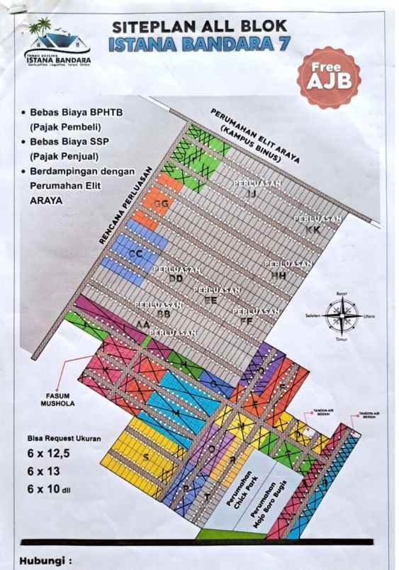 dijual tanah perumahan istana bandara 7