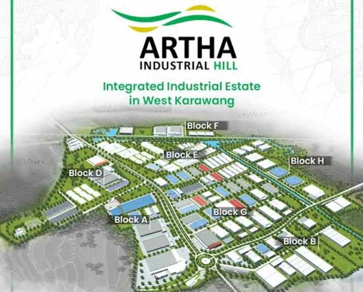 dijual tanah premium artha industrial hill karawang