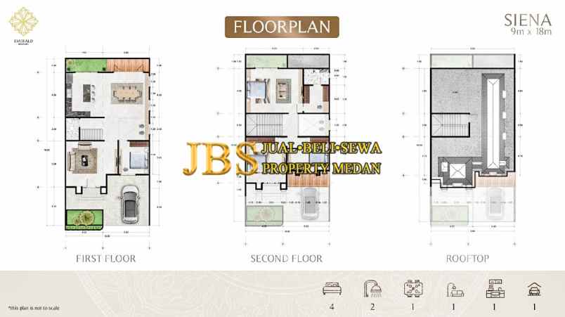 dijual villa emerald residence jln