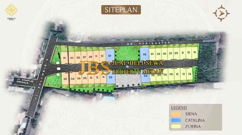 dijual villa emerald residence jln