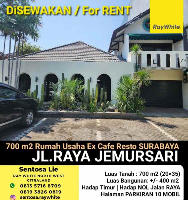 disewakan rumah jalan raya jemursari