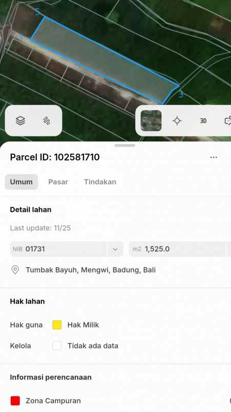 disewakan tanah tumbak bayuh