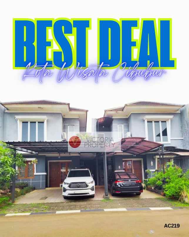 for sale lokasi kota wisata cibubur rumah gandeng