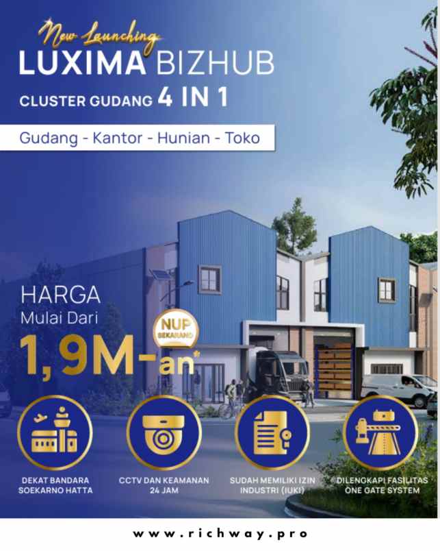 gudang multiguna dekat bandara dan pik2