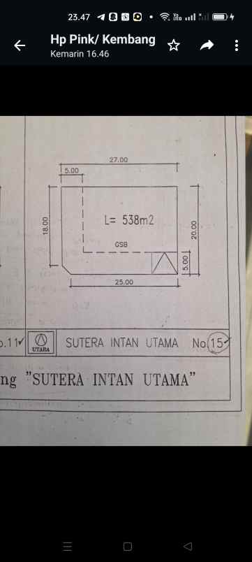 jual tanah sutera intan utama