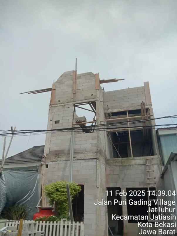 rumah bahan di puri gading village jatiasih bekasi