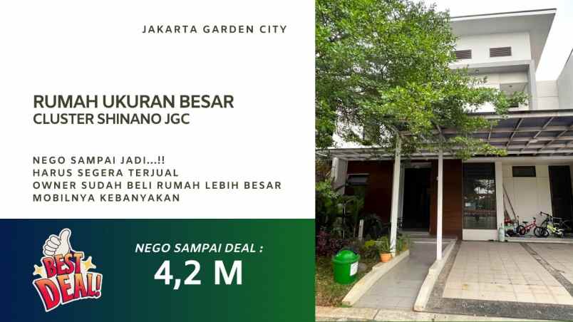 rumah dijual cepat cluster shinano jakarta garden city