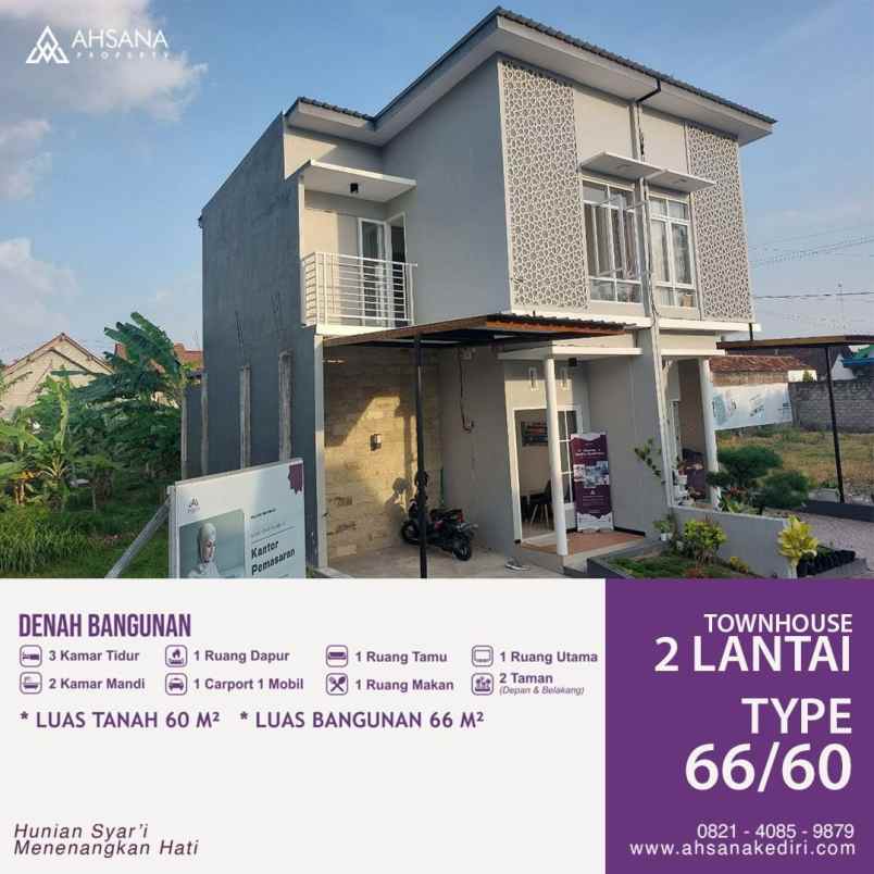 rumah minimalis 2 lantai jalan utama lebar 6 meter