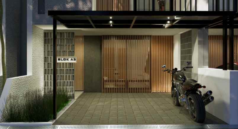 rumah modern minimalis strategis di cirendeu tang sel