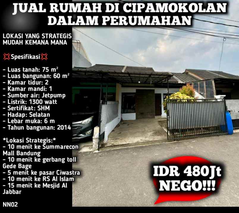 rumah murah rancasari kota bandung dalam komplek