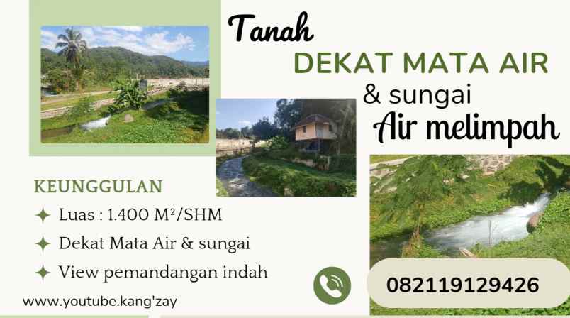 sawah dekat mata air sungai subang jawa barat