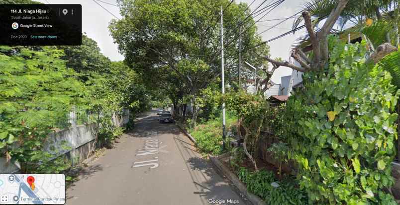 tanah 2 kavling di jl niaga hijau pondok pinang