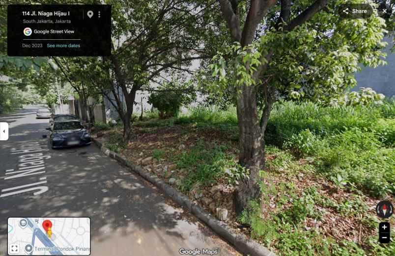 tanah 2 kavling di jl niaga hijau pondok pinang