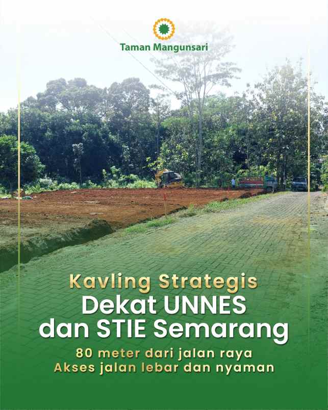 tanah dekat kampus di gunungpati semarang