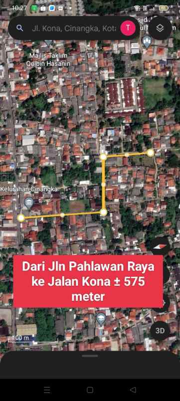 tanah di cinangka sawangan depok