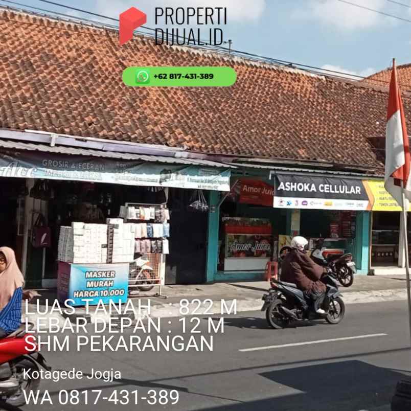 tanah dijual kotagede jogja dekat pasar