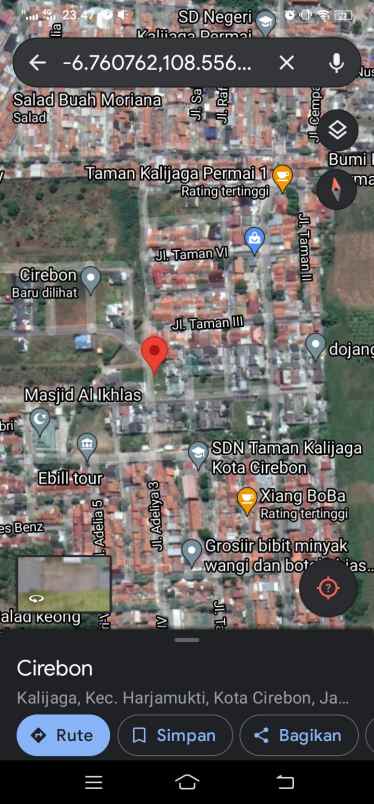 tanah jln perumahan taman asri