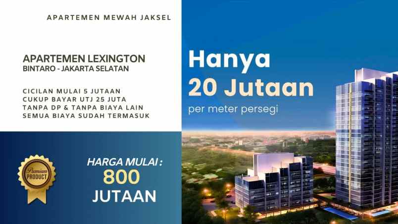 apartemen lexington bintaro dijual