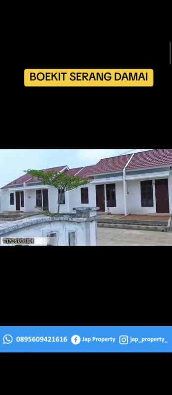 boekit serang damai rumah subsidi dan komersil