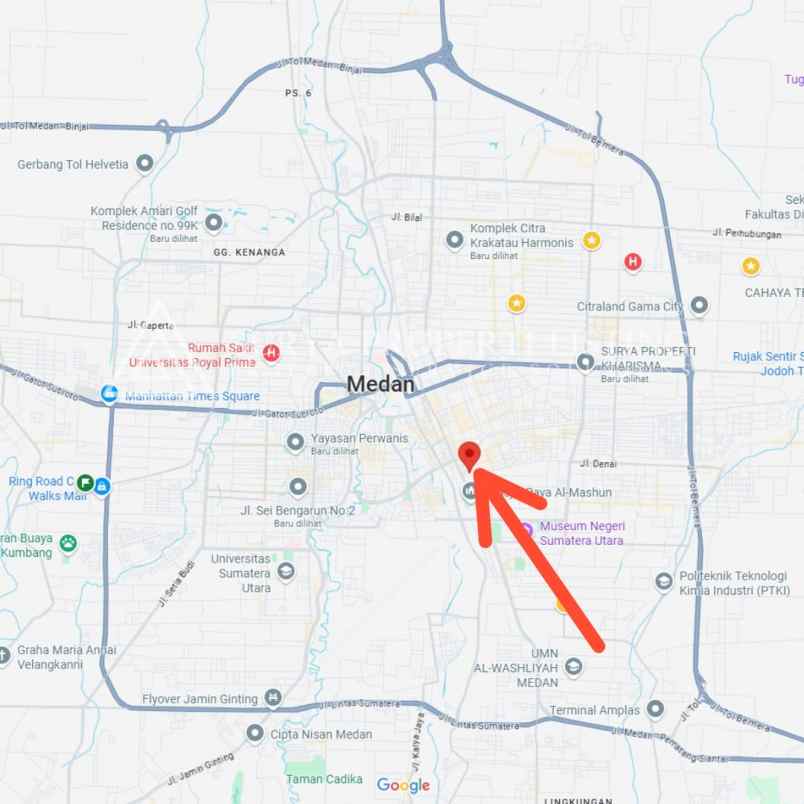 di sewa dijual kios toko jalan sambas medan kota