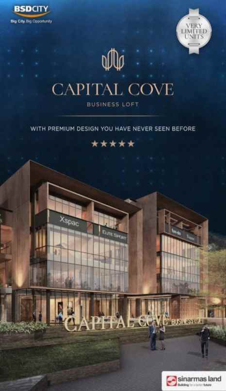dijual capital cove business loft at bsd city