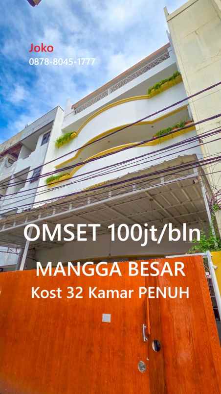dijual kost jl mangga besar