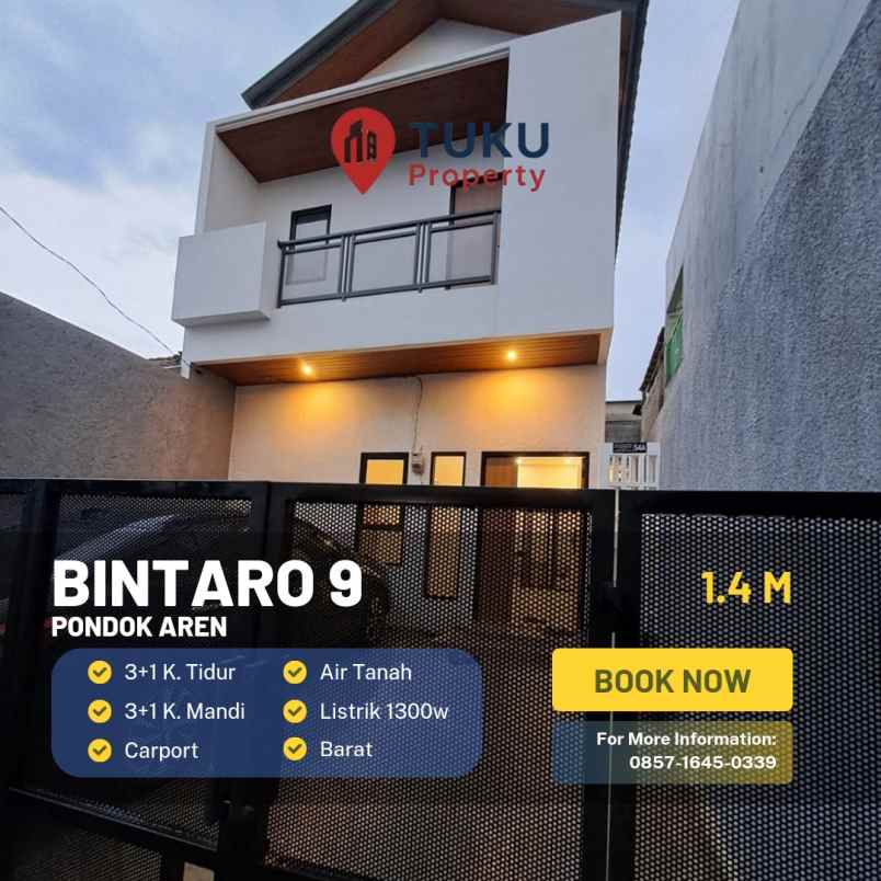 dijual murah rumah baru 2 5 lt di bintaro 9