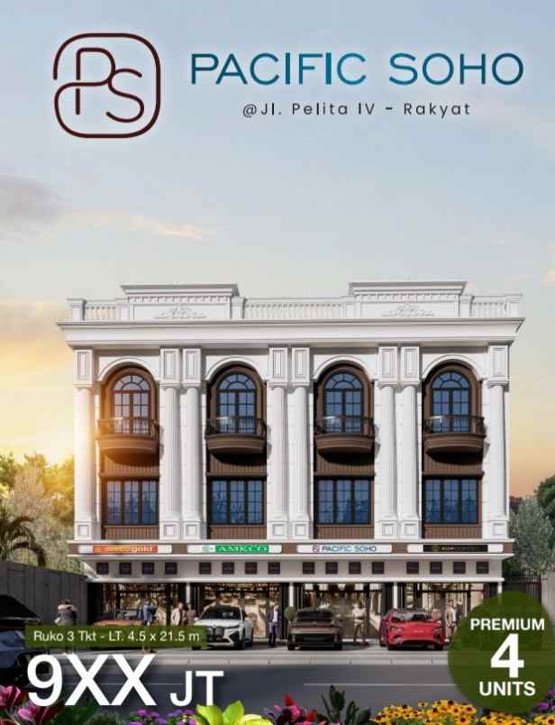 dijual ruko gudang kantor jalan pelita 4 sutomo