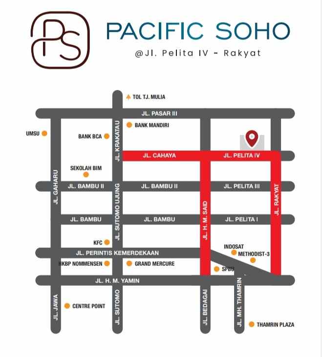 dijual ruko gudang kantor jalan pelita 4 sutomo