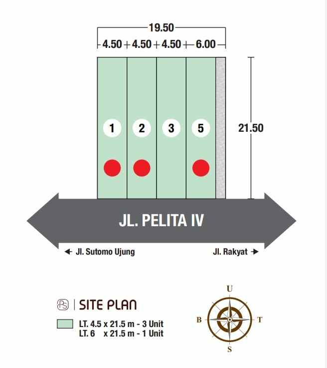 dijual ruko gudang kantor jalan pelita 4 sutomo