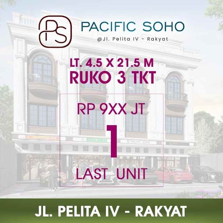 dijual ruko gudang kantor jalan pelita 4 sutomo