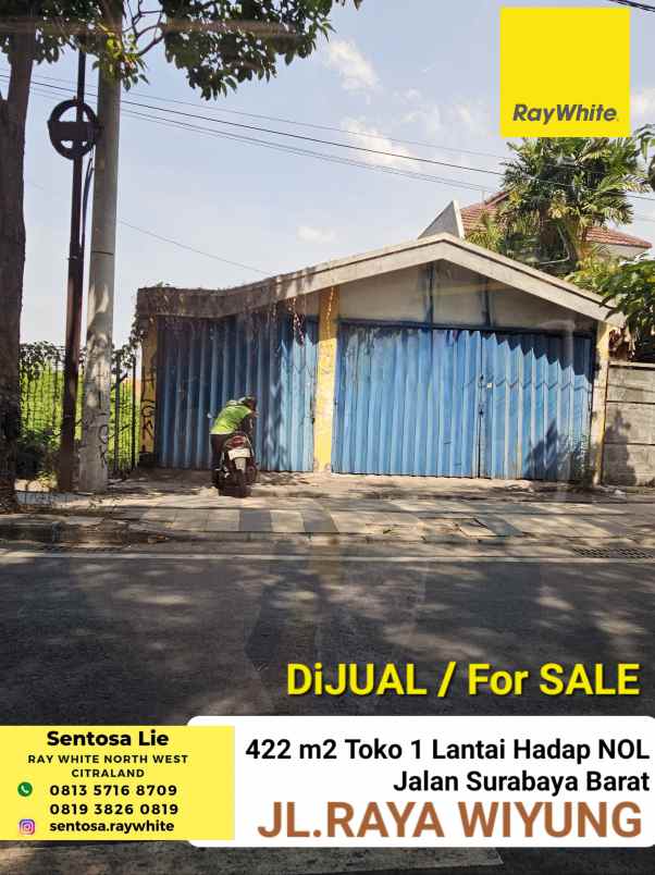 dijual ruko gudang kantor jalan raya wiyung