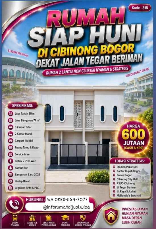 dijual rumah cibinong