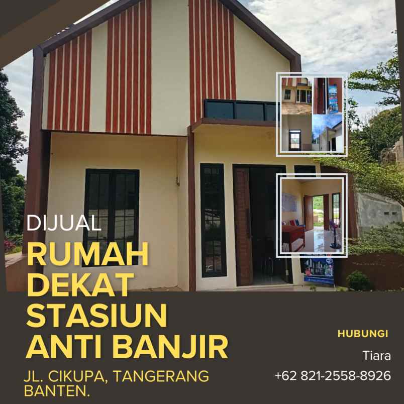 dijual rumah dekat stasiun anti banjir daerah cikupa